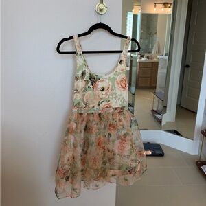 Alice + Olivia Floral Chiffon Mini Dress – Size 2 – Worn Once